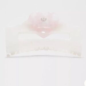 Lululemon Extra Large Hair Claw Clip Pink and Light Ivory